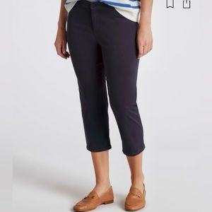 Lila Ryan Slim Straight Capri Pants, Navy Blue, size 12